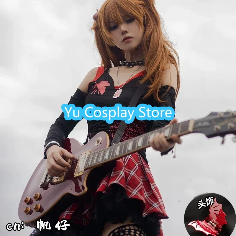 

Yu-Cosplay Rocker Asuka Langley Cosplay Costumes EVA Cosplay Suit Halloween Carnival Uniforms Anime Clothing Party Outfits Custo