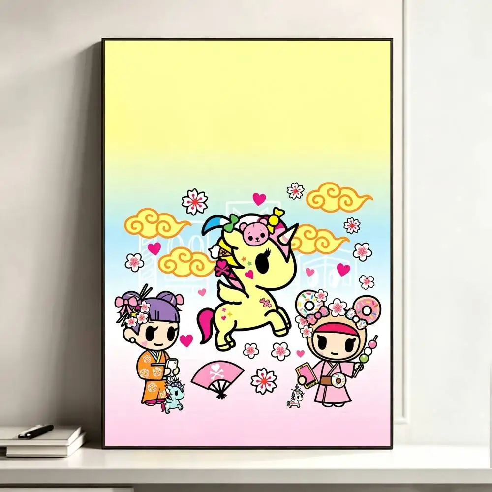 T-Tokidoki-S Poster Waterproof Wall Art Sticker For Bar Living Room Vintage Decor Print