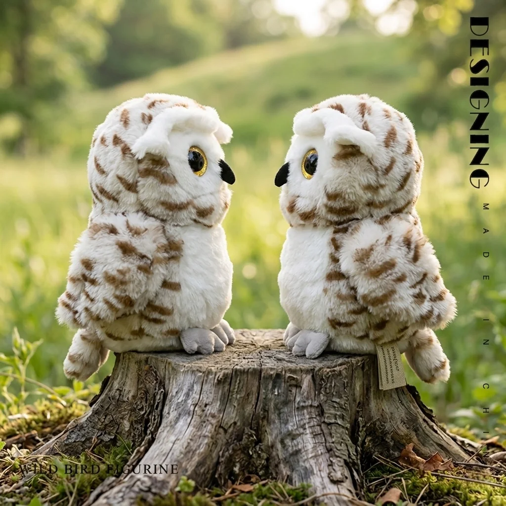 

Wild Owls Plush Toys Simulated Birds Warehouse Owl Crowing Scops Owl Stuffed Doll Home Decor Toys Kids Birthday Surprise Gifts