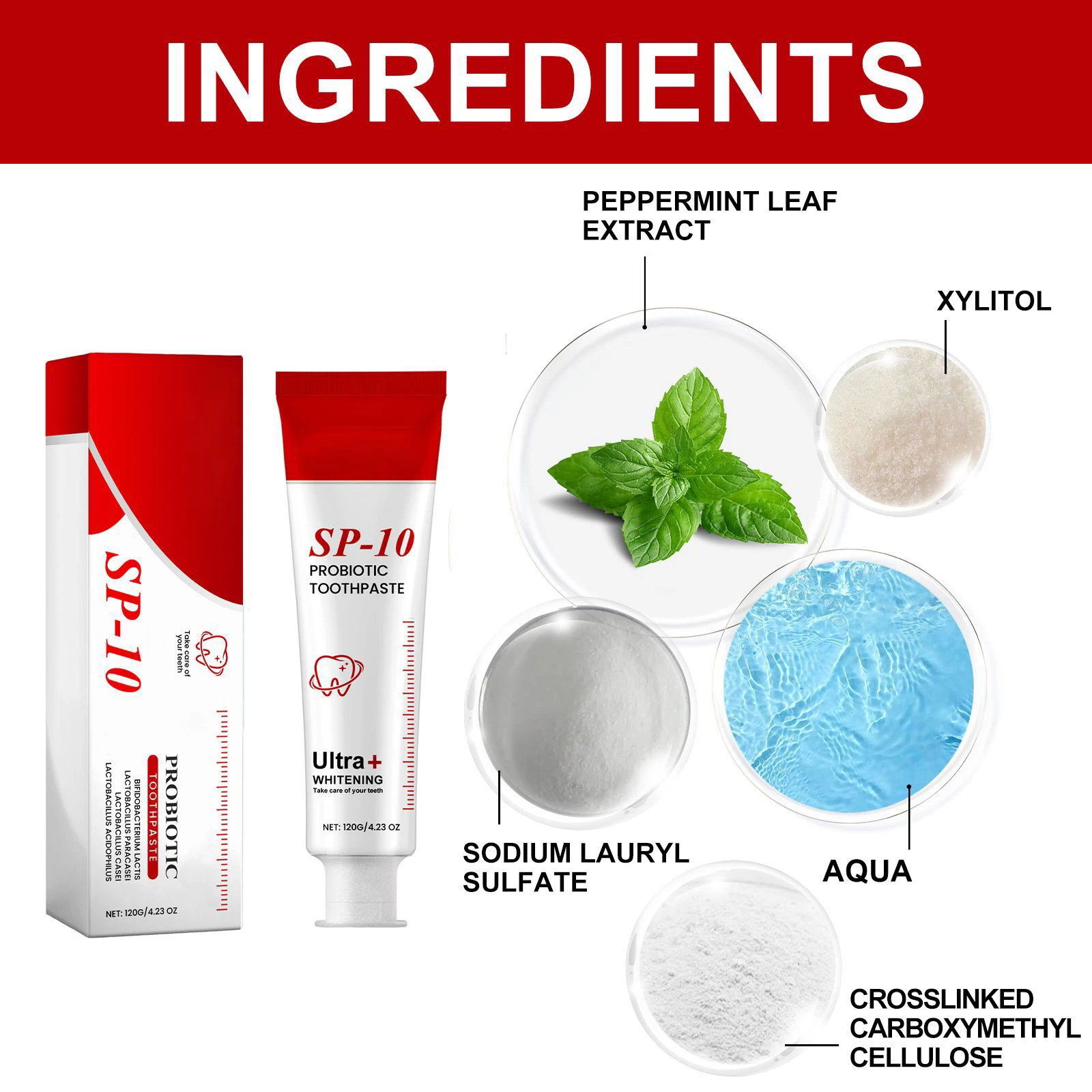 SP-10 and SP-4 Probiotic White - Teeth Whitening Xylitol 评论和价格
