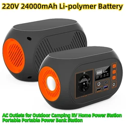 220V 24000mAh Li-polymer Battery  AC Outlets for Outdoor Camping RV Home Power Station Portable Portable Power Bank Station