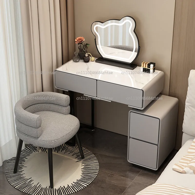 new modern simple dresser cream style makeup table small apartment light luxury dresser rock slab dresser