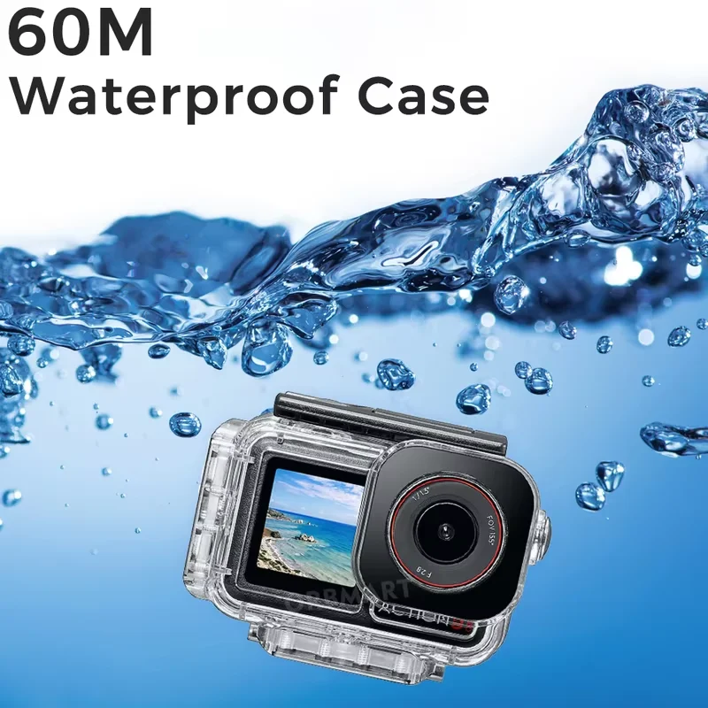 60m Magnetisches Wasserdichtes Tauchgehäuse für DJI Osmo Action 5 Pro/4/3 Schnellverschluss Unterwasser-Kamera-Zubehör