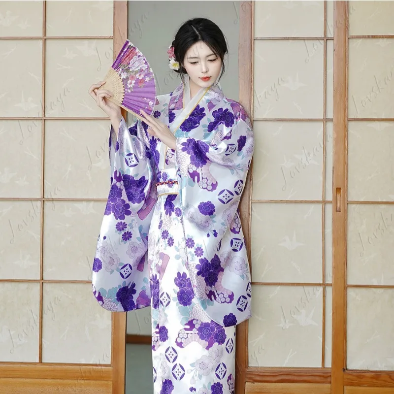 

New Kimono Women's Formal Dress Traditional Chinese Style Japanese Style Yukata Literary Atmosphere Vibrating Sleeves