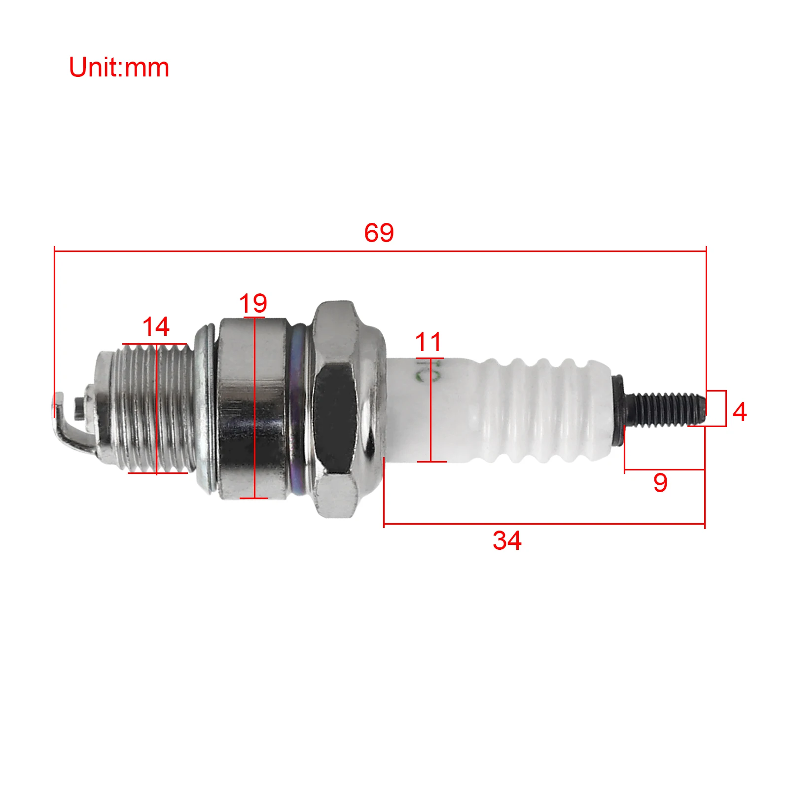 E6TC Spark Plug for Yamaha PW50 PW80 LT 50 80 50cc 70cc 90cc 110cc 150cc BP6HS ATV 4 Wheeler Moped Scooter Go Kart Dirt Bike