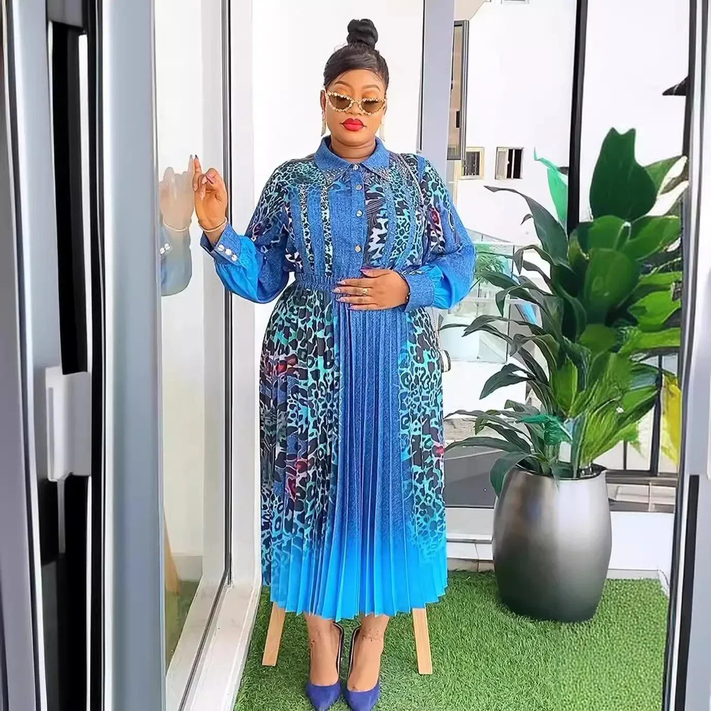 

Elegant African Clothes for Women 2024 Summer Fashion Print 2 PCS Sets Tops and Long Skirts Suits Dashiki Africa Clothing M-2XL