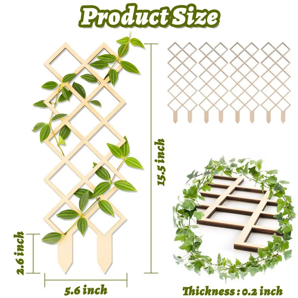 Indoor Plants Trellis Climbing Plants Trellis 4pcs Solid Wood Plant Trellis Set Indoor Flower Pot Climbing Vine Support for Ivy