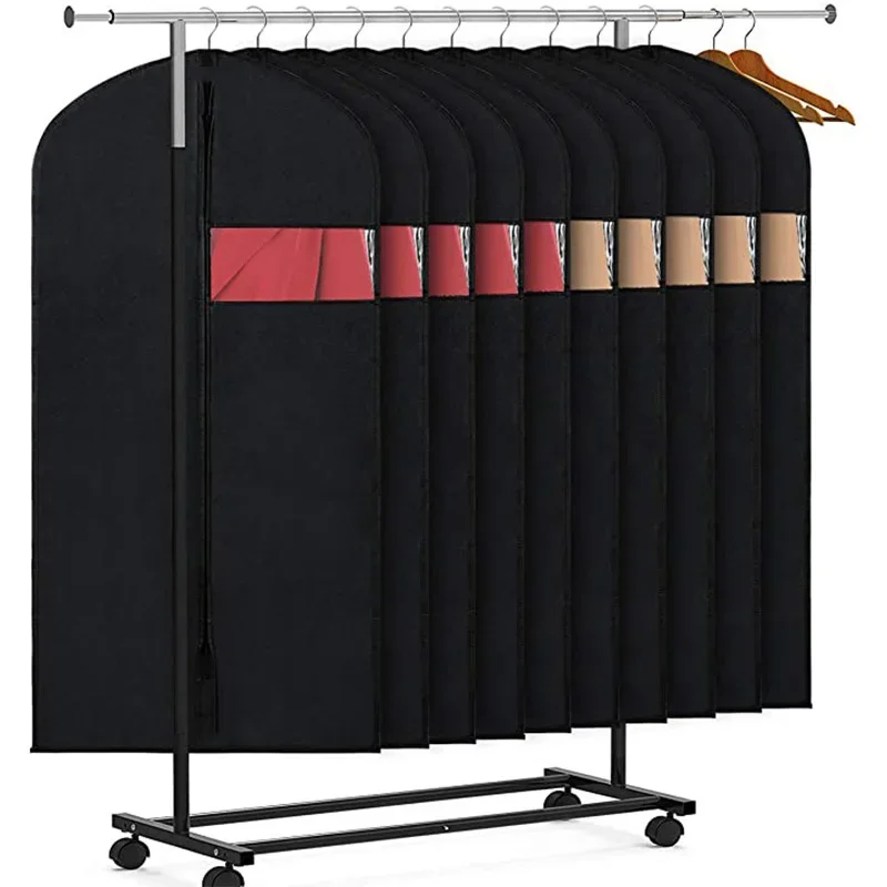 5PCS Dustproof Clothing Covers Waterproof Clothes Dust Cover Coat Suit Dress Protector Hanging Garment Bags Closet Organizer