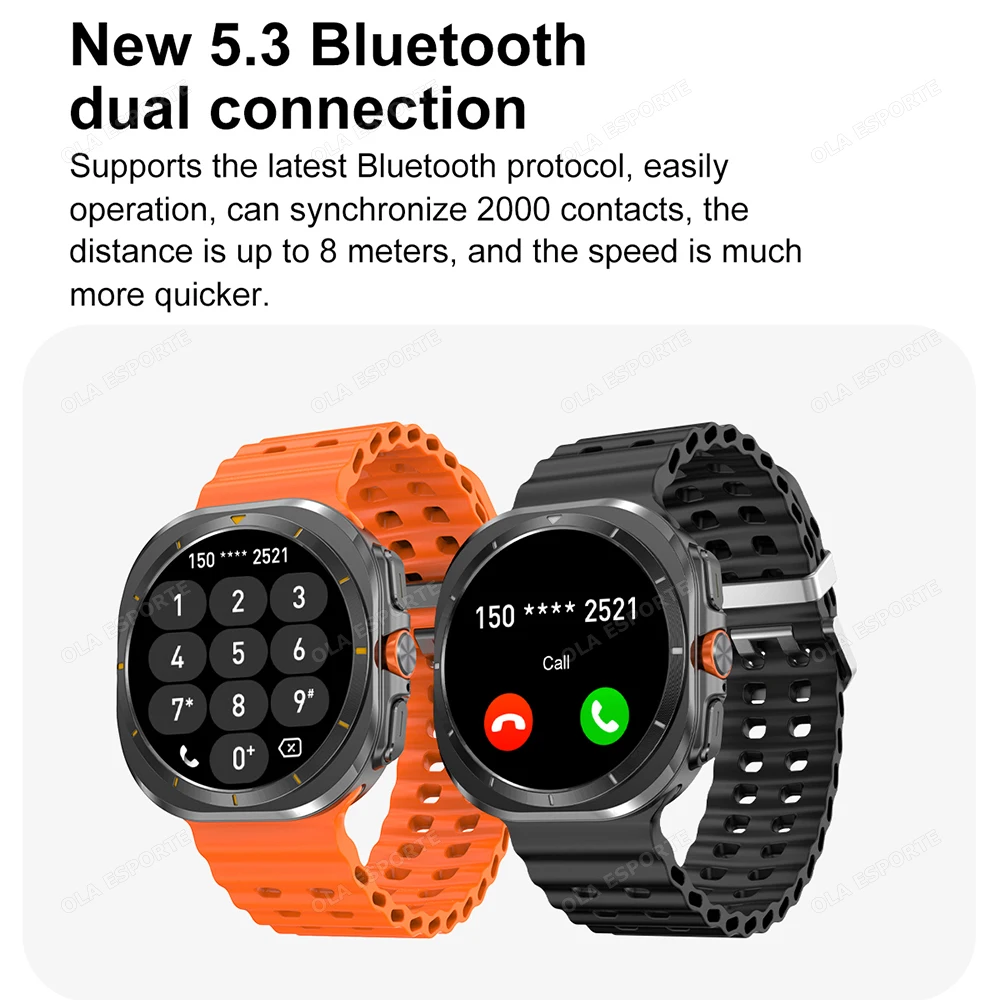 DT Watch Ultra 49mm 32Gb Memory Local Music Bluetooth Call Compass 3D Menu Bluetooth Smart Watch For Samsung for Men Women 2025