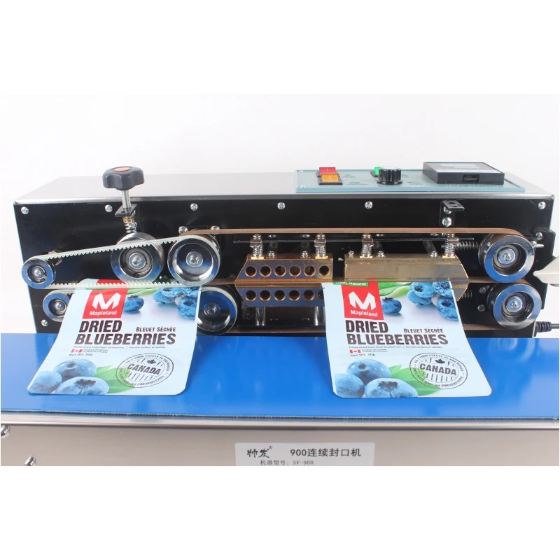 

SF-900 Automatic Vertical Plastic Film Bags Heat Sealing Machine Continuous Band Sealer Machine Pouch Sealer Machine