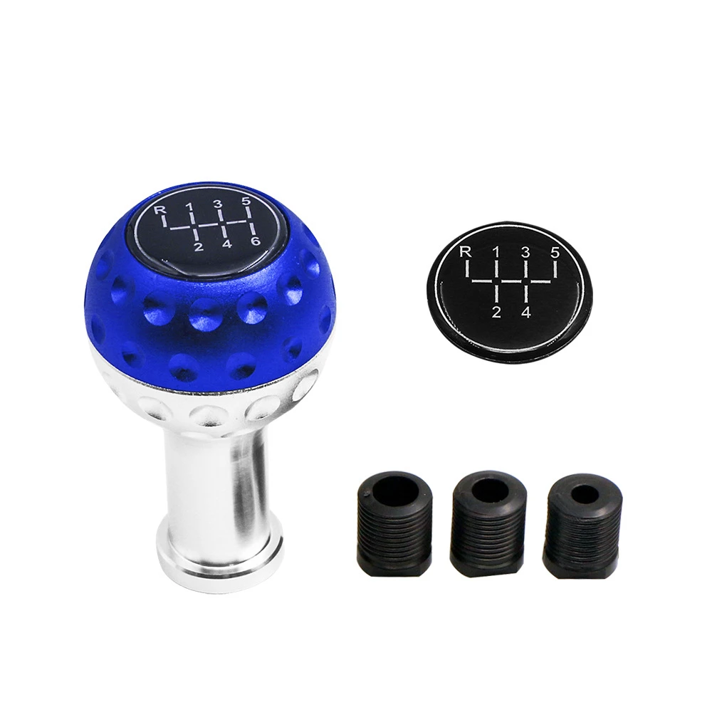 Universal Aluminum 4 color 5&6 Speed Shift Knob Car Gear Shift Lever with 8/10/12mm Adapters For Anniversary VW GTI Jetta Golf