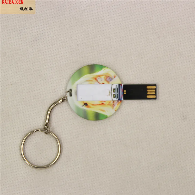 

100pcs/Lot Sublimation 3D Plastic Blank U Disk 8GB Chip with Keychain DIY heat thermal transfer printing Blank Crafts 32GB UBS