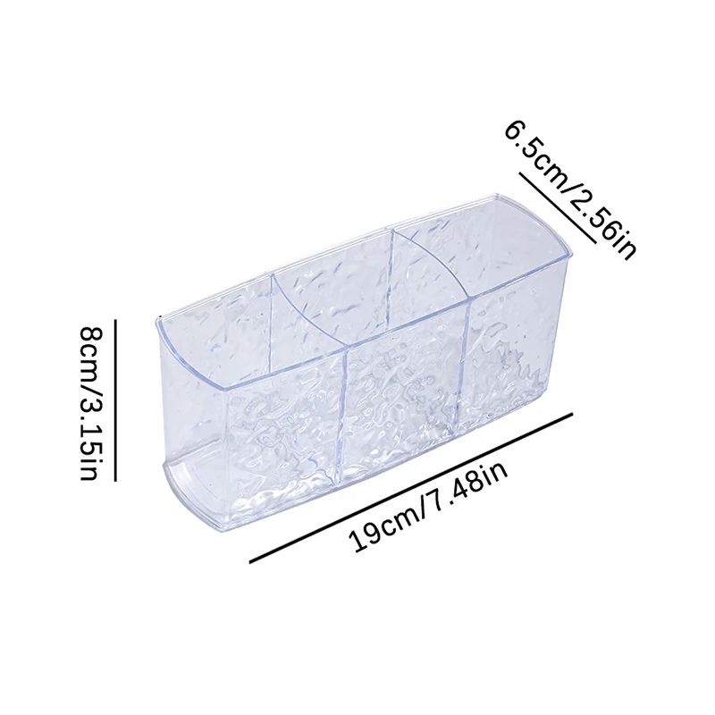 Water Ripple Clear Acrylic Makeup Brush Holder Desk Cosmetic Organiser Lipstick Storage Eyeliner Pen Foundation Storage Holder
