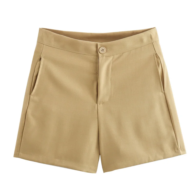 Pantaloncini da donna TRAF pantaloncini bianchi a vita alta per donna 2024 Summer Office Wear pantaloncini neri larghi pantaloni corti larghi casuali