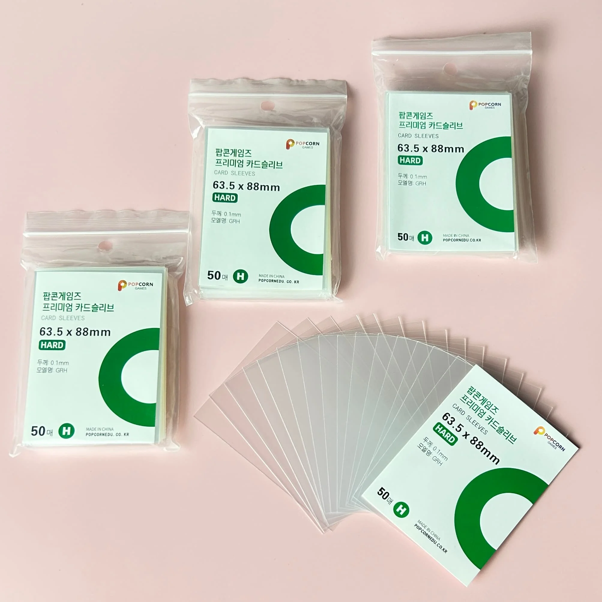 50Pcs Transparent Acid Free Hard Card Sleeves Korea Kpop Photocard Protector Film For Popcorn Idol Card Album Binder Storage Bag