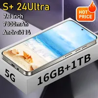 2025 S+ 24 Ultra Original Cellphones 4G 5G Dual SIM Smartphone 7.3HD Cell Phone 7800mAh Android 14 Global Version Mobile Phones