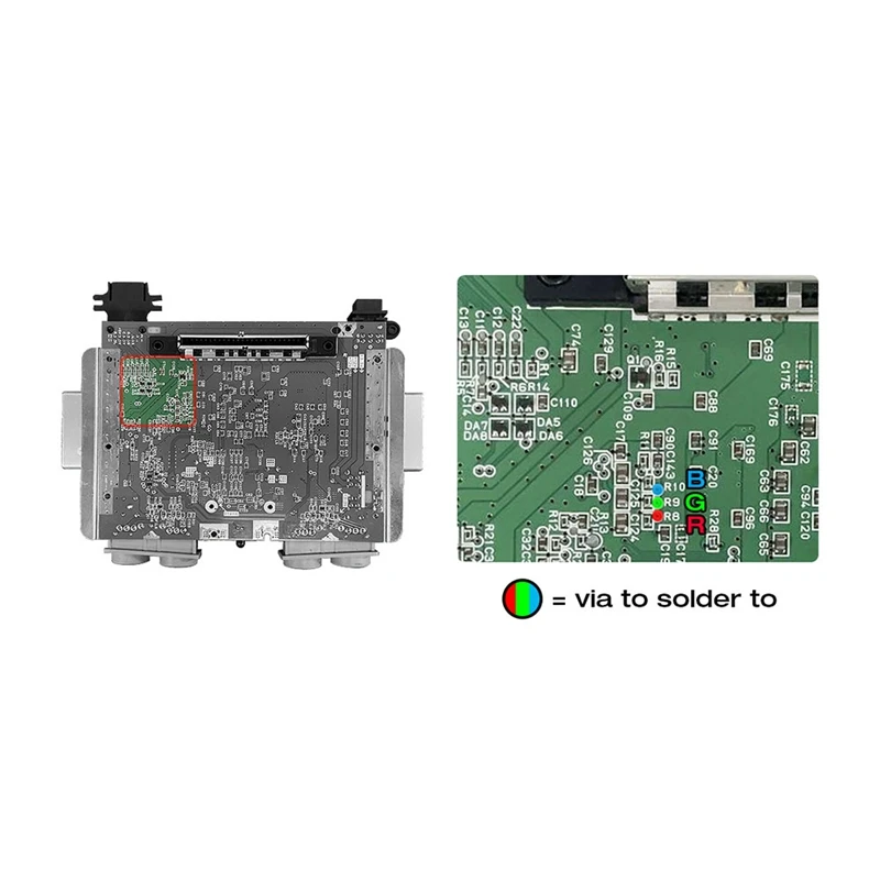 Cavo N64 RGB MOD + RGB per console N64 NTSC Chip modulo RGB per modulo di uscita RGB modificato Nintendo 64 NTSC durevole facile da usare