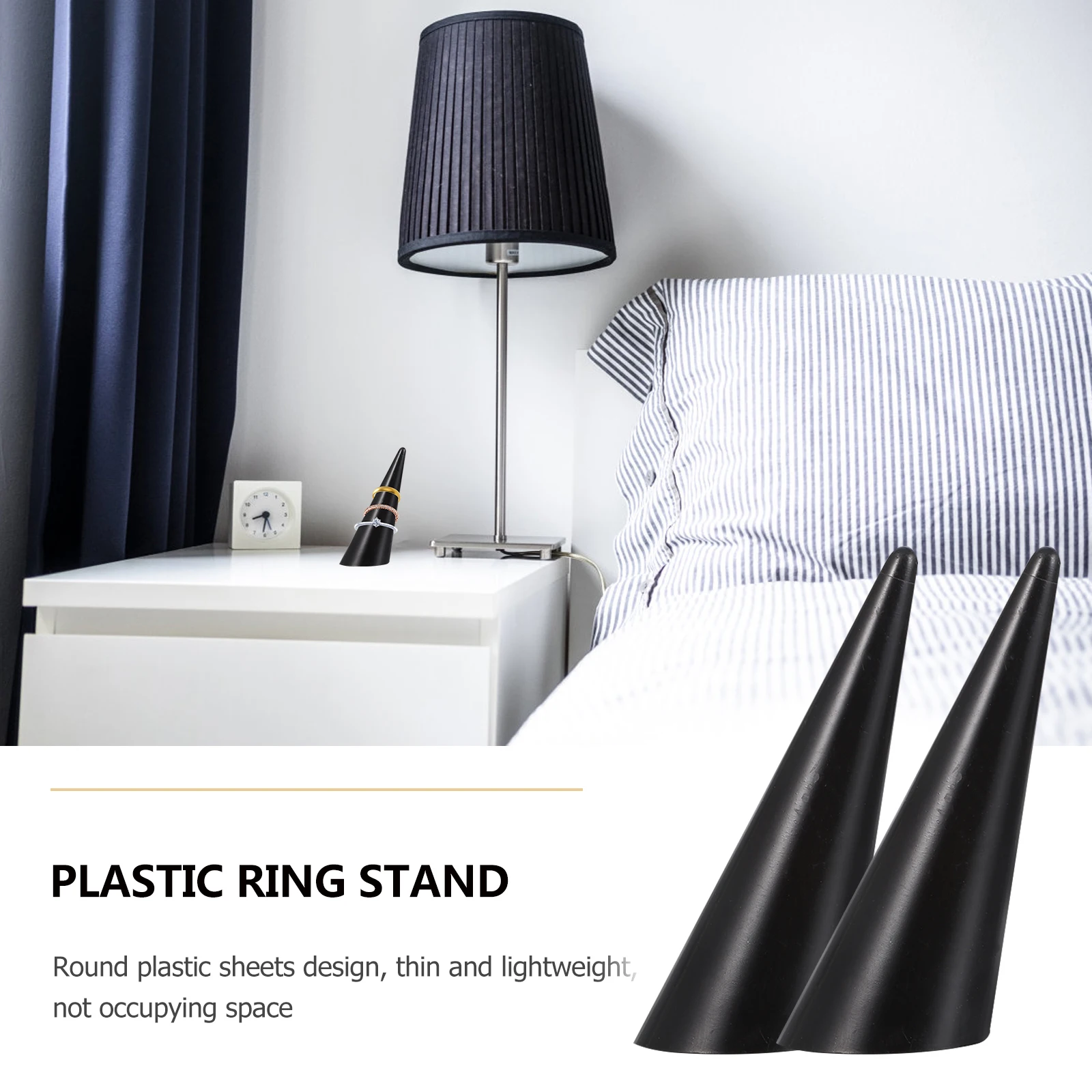 

10 Pcs Hanging Jewelry Organizer and Storage Plastic Ring Display Stand Bracket