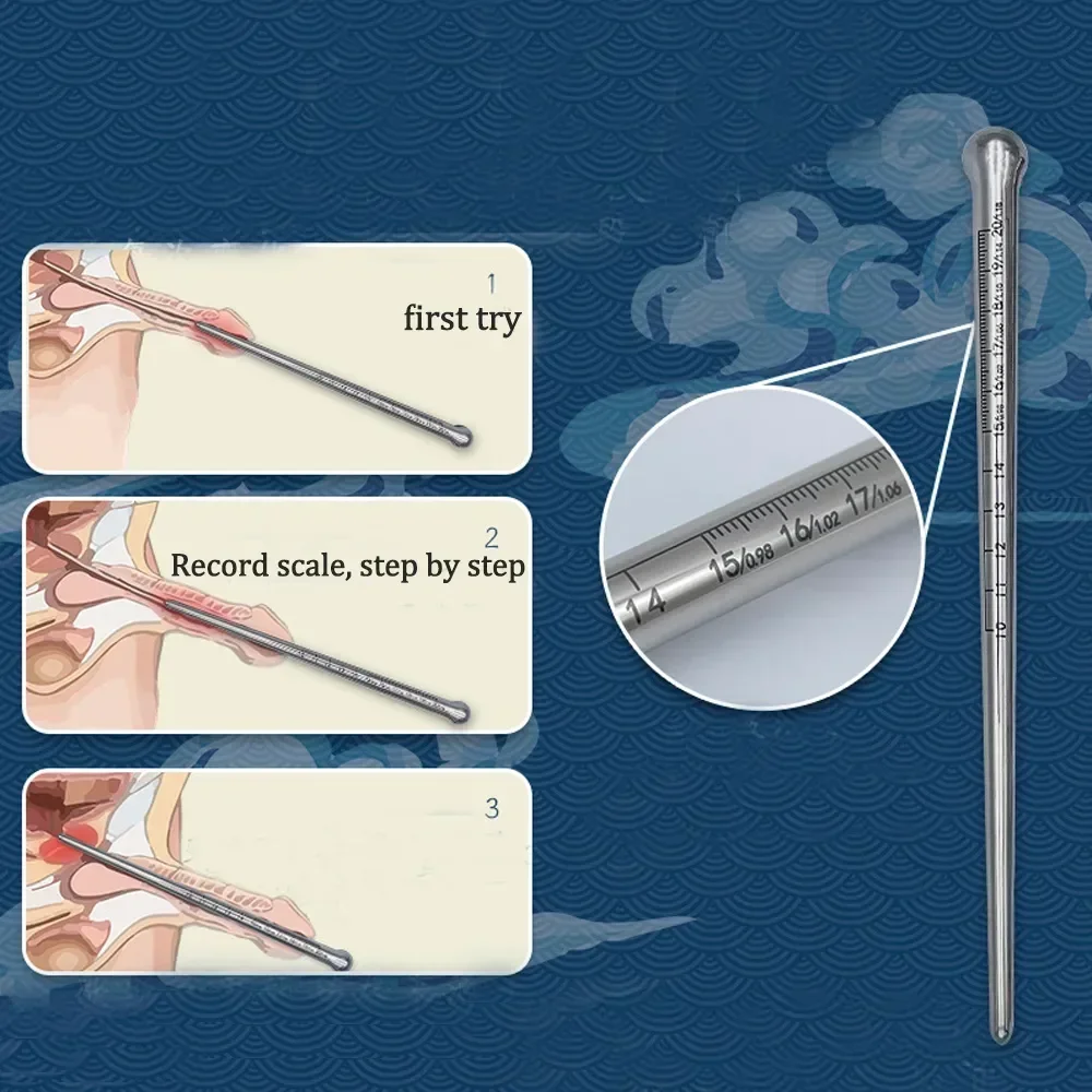 2023 جديد ذكر موسع الفولاذ المقاوم للصدأ مجرى البول الاستمناء لعبة استثارة القضيب رجل مجرى البول قضيب موسع الفولاذ المقاوم للصدأ الحصان العين عصا #3