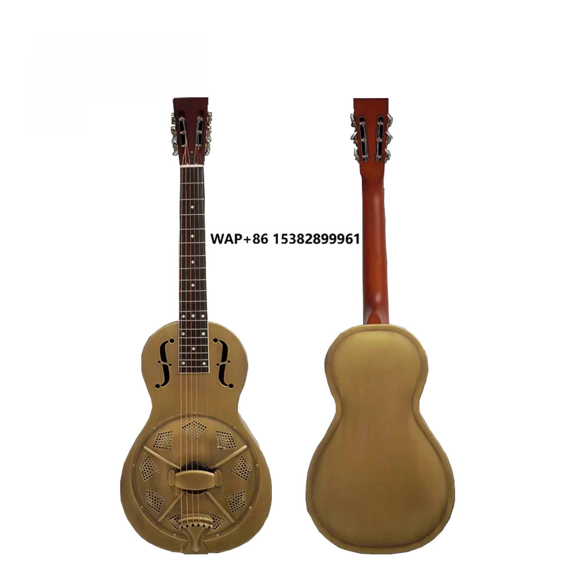 Metal Engraving Round Neck Resonator Guitar (RGS102)