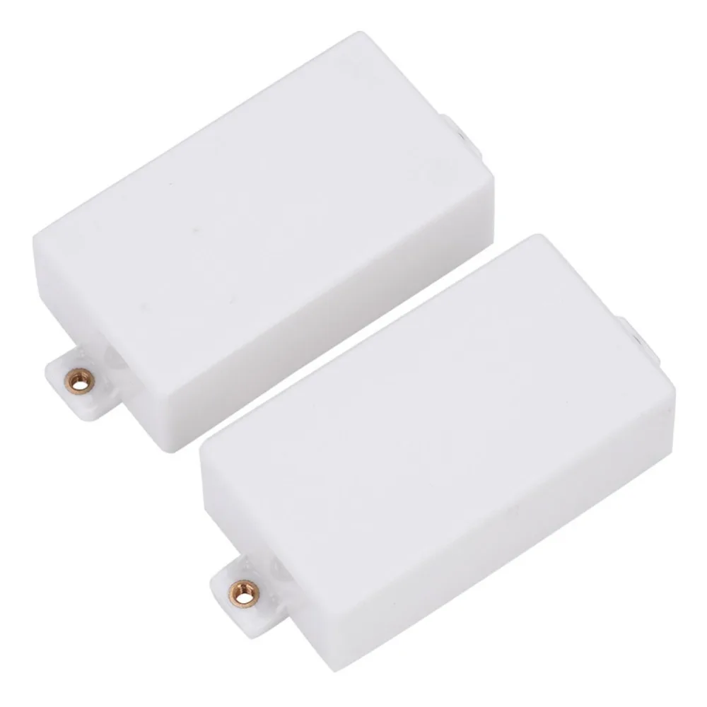 ​2Pcs ​Frosted Plastic​ Guitar Pickup Covers​ ​With Copper Nut Ears Pickup Shell ​Humbucker Pickup Covers​ ​Black/White