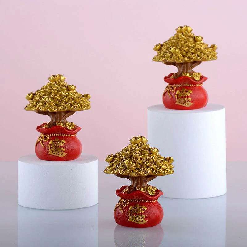 Fortune Tree Fortune Ornament Meta Fortune Bag Decorations Living Room Entrance Shop Opening Gift Home Fortune Decorative Items