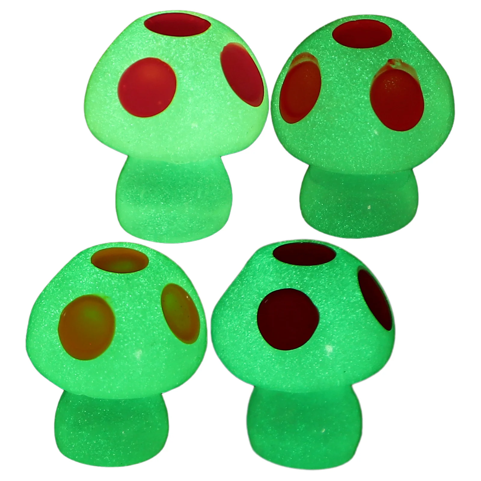 

40Pcs Luminous Small Mushroom Decors Resin Micro Landscape Simulation Mushroom Garden Decoration Glow in Dark Night Light
