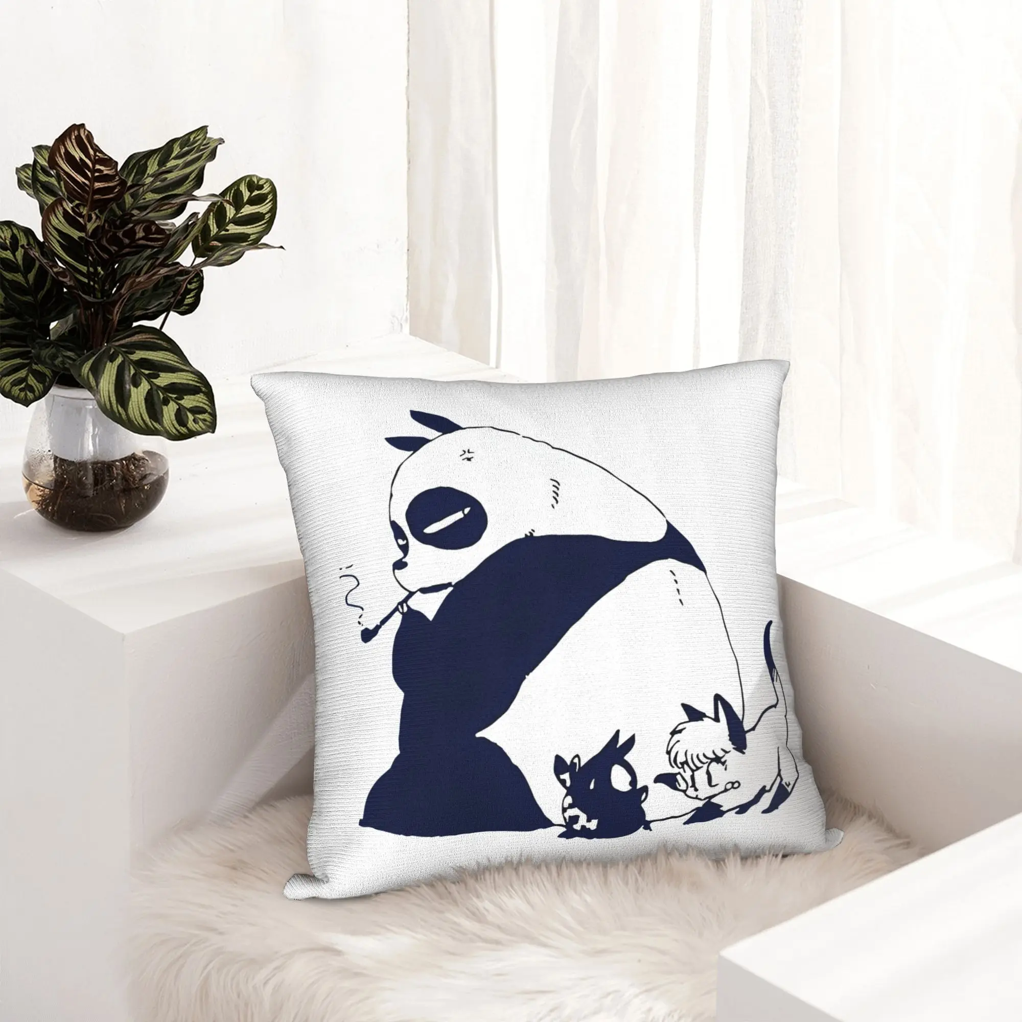 Ranma 1/2 Japanese Anime Panda Pillowcase Soft Cushion Cover Decoration  Throw Pillow Case Cover Home Zippered