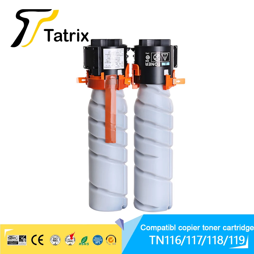 Tatrix Compatible TN116 TN117 TN118 TN119 copier toner cartridge  for Konica Minolta Bizhub 164 184 185 7718 7721 AD161 AD199