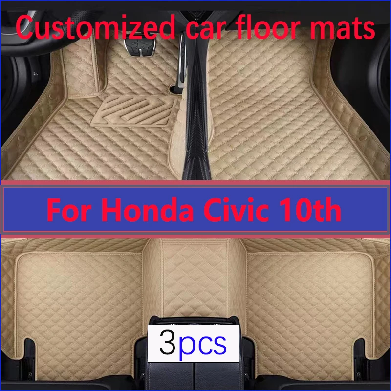 

For Honda Civic 10th 2021 2020 2019 2018 2017 2016 Car Floor Mats Carpets Auto Interior Accessories Covers Automotive Vehicles