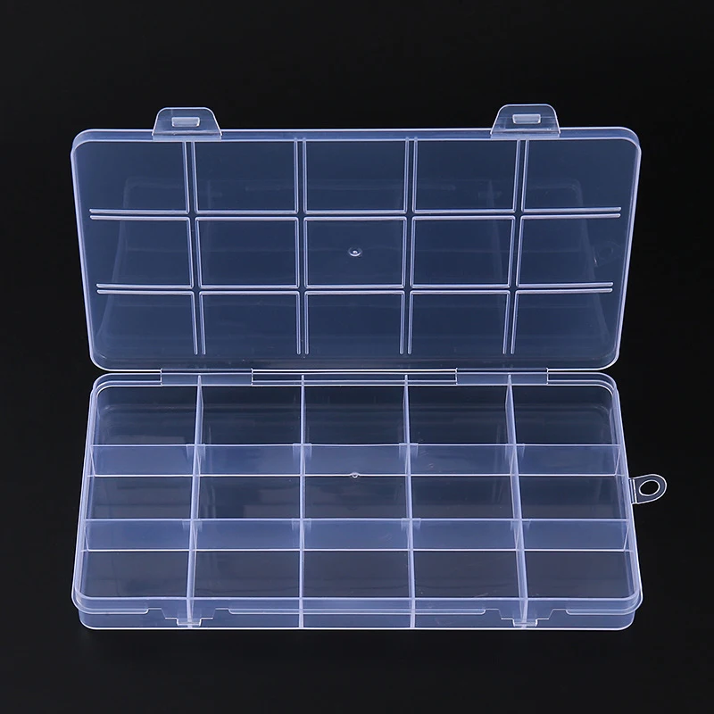 15Grid Valse Nageltip Transparante Lege Opbergdoos Nail Art Organizer Container Voor Sieraden Strass Manicure Box Accessoires