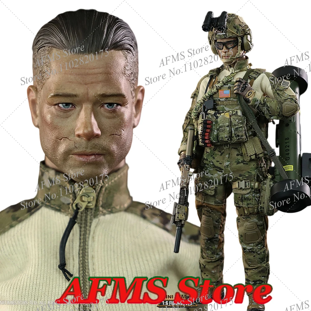 MINITIMES M042 Figurka kolekcjonerska w skali 1/6 Brad Pitt Oddział Sił Specjalnych Armii USA Pełny Zestaw Figurka Akcji 12-calowa Żołnierz Męski