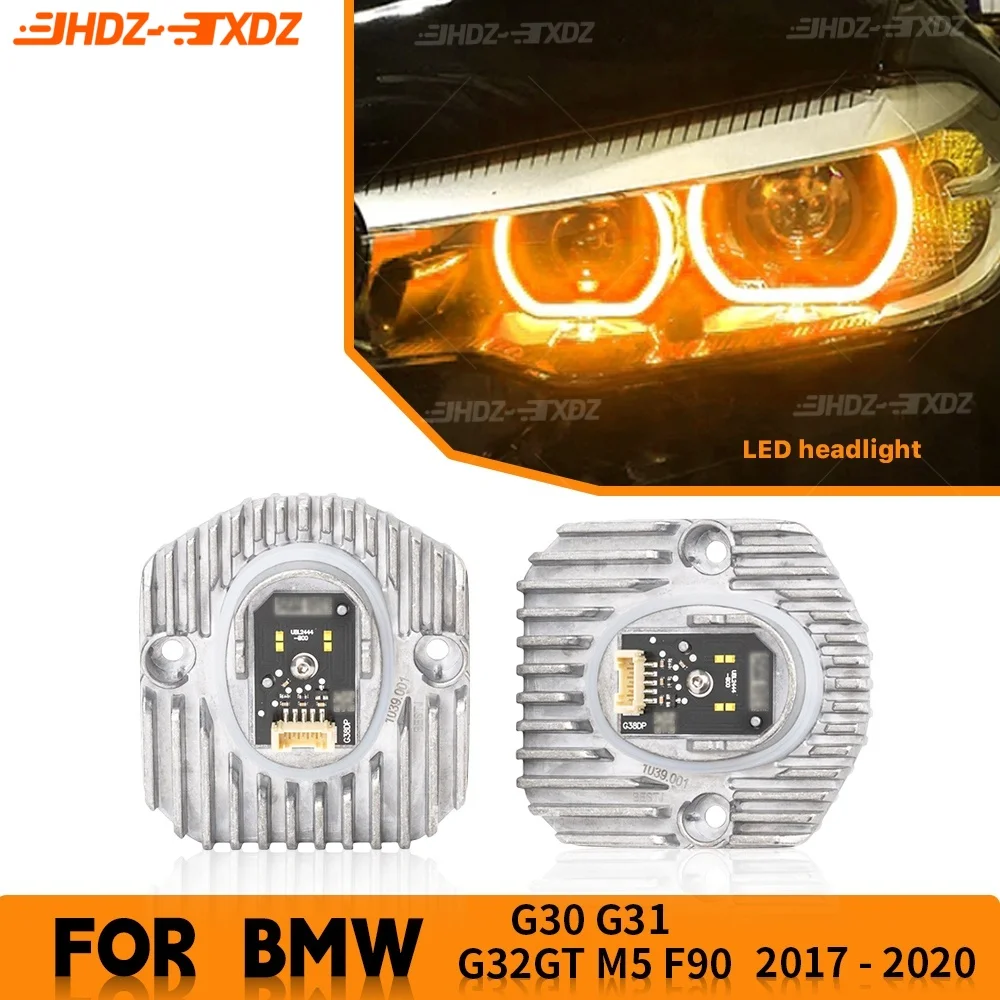 لسيارات BMW 5 Series G30 G31 F90 M5 G32GT 2017-2020 LED المصباح النهار الجري الخفيف غير RGB عيون الملاك DRL وحدة 63117214934 #1