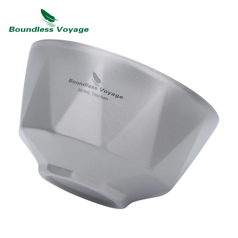 

Boundless Voyage 380ml / 680ml Double Walled Titanium Bowl Rice Soup Serving Bowl Ultralight Outdoor Camping Travel Tableware