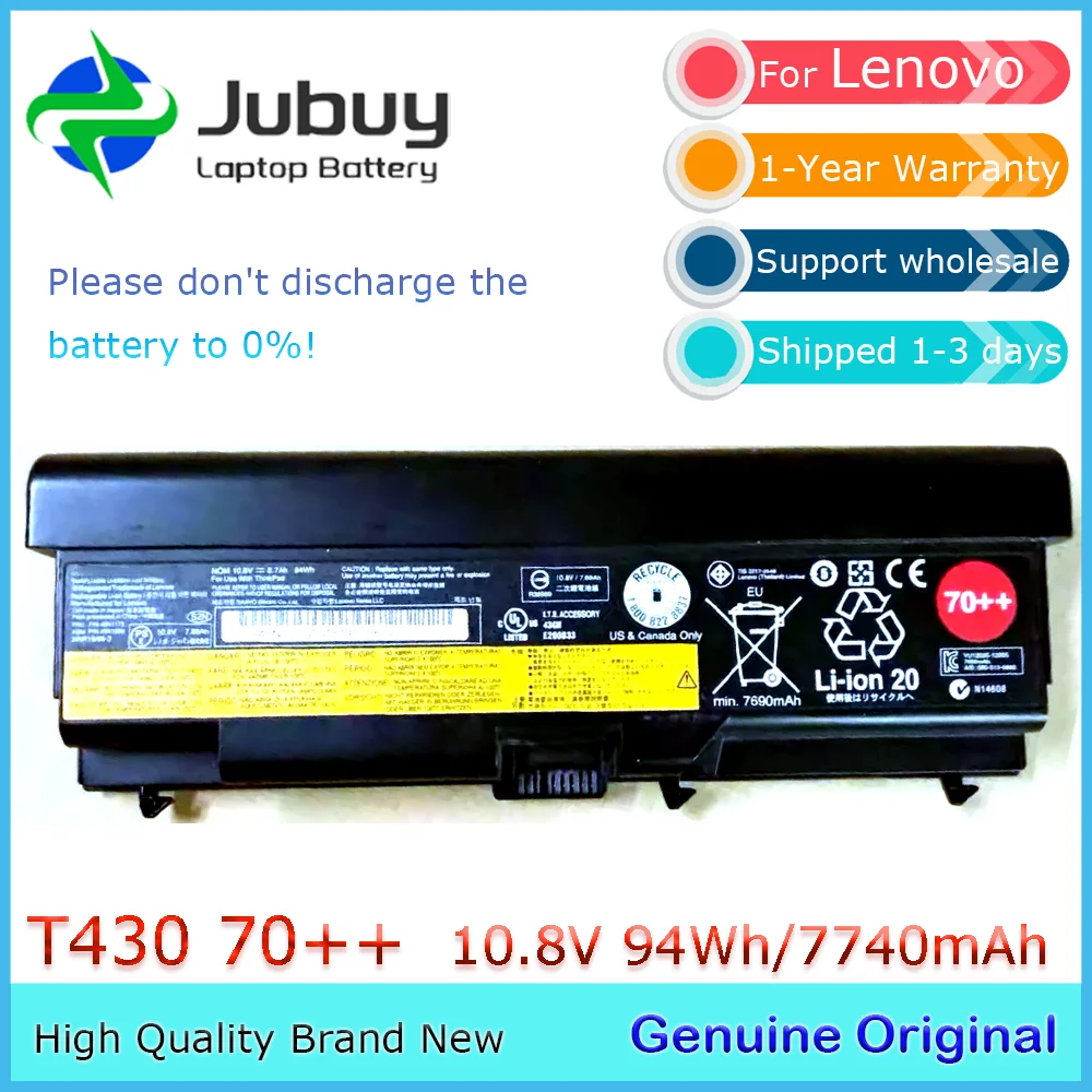 70++ 0A36303 11.1V 94Wh Original Laptop Battery for Lenovo ThinkPad T430 T420 L410 L510 W530 45N1007