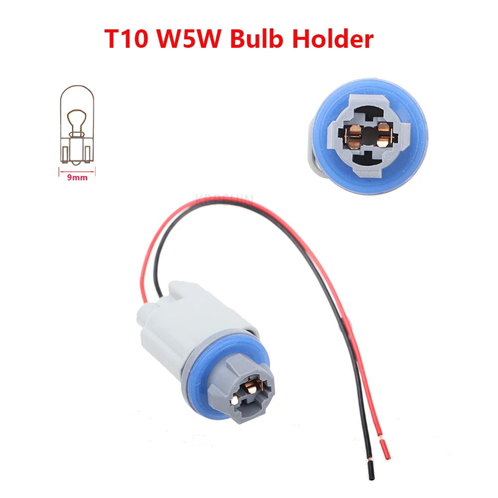 1x For Ford Escape F-150 F-250 F-350 Car Light T10 W5W Bulb Holder Connector Socket Adapter Accessories