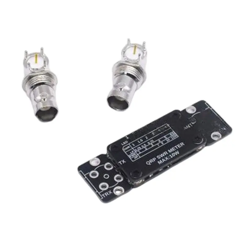 ABLN-QRP Mini Power SWR Meter 1-50Mhz QRP SWR Meter Kit 10W Removable BNC Pad Design