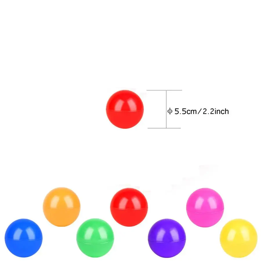 Pitballen Ftalatvrij BPA-vrij Crush Proof Plastic 7 felle kleuren in herbruikbaar speelspeelgoed voor kinderen met opbergtas