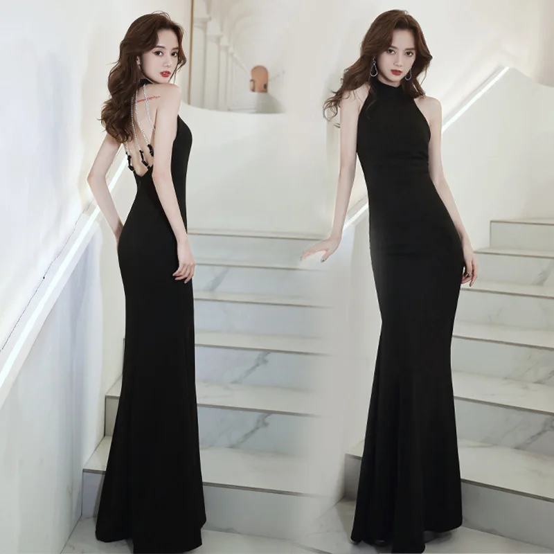 

Sexy Bal Long Evening Gown Svel Neline Fi Tail Dr Slimming Dinner Par Conference Women's Dr Formal Wear