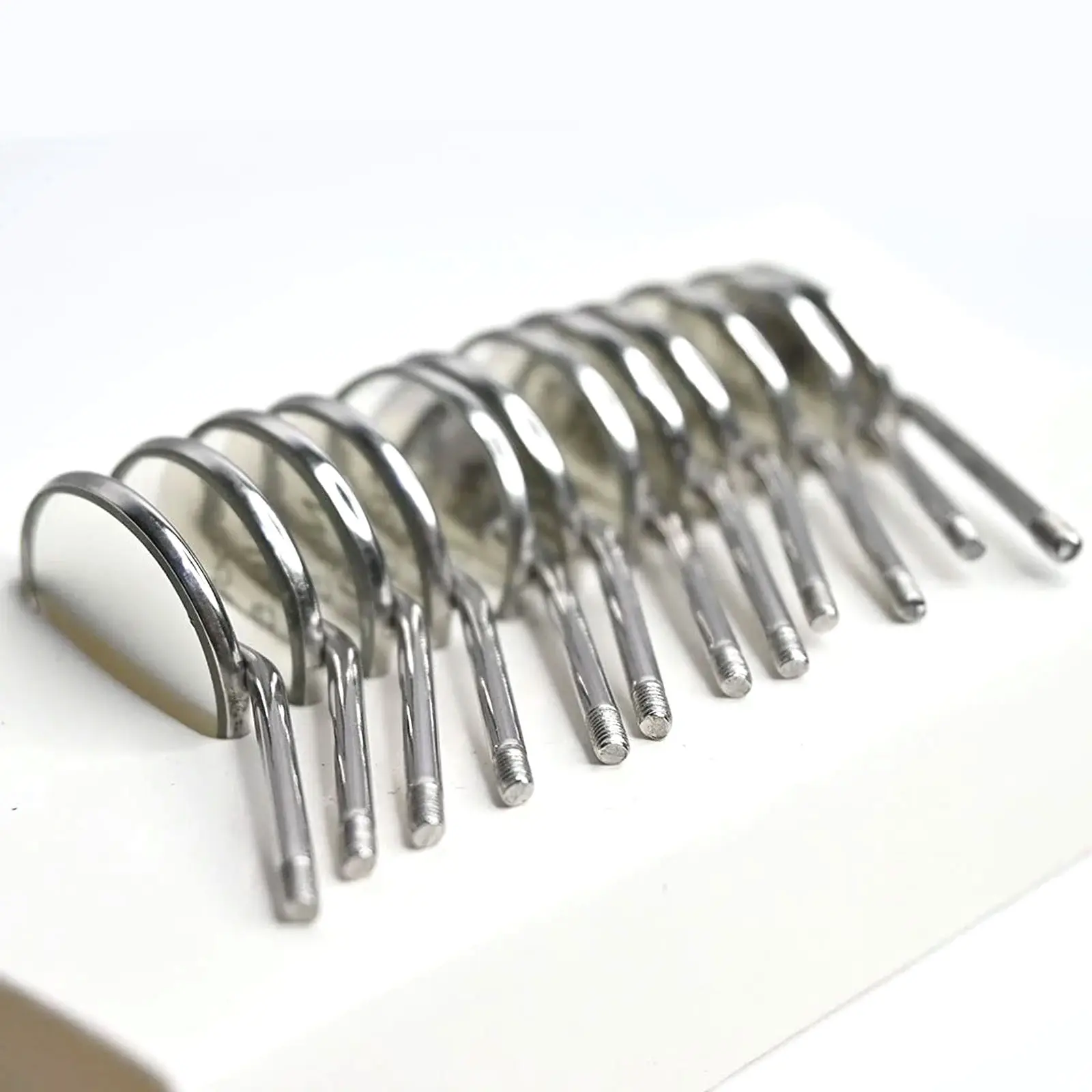 12Pcs Lab Intraoral Exam Tools Kit Manual Front Surface Mirror Heads Dental