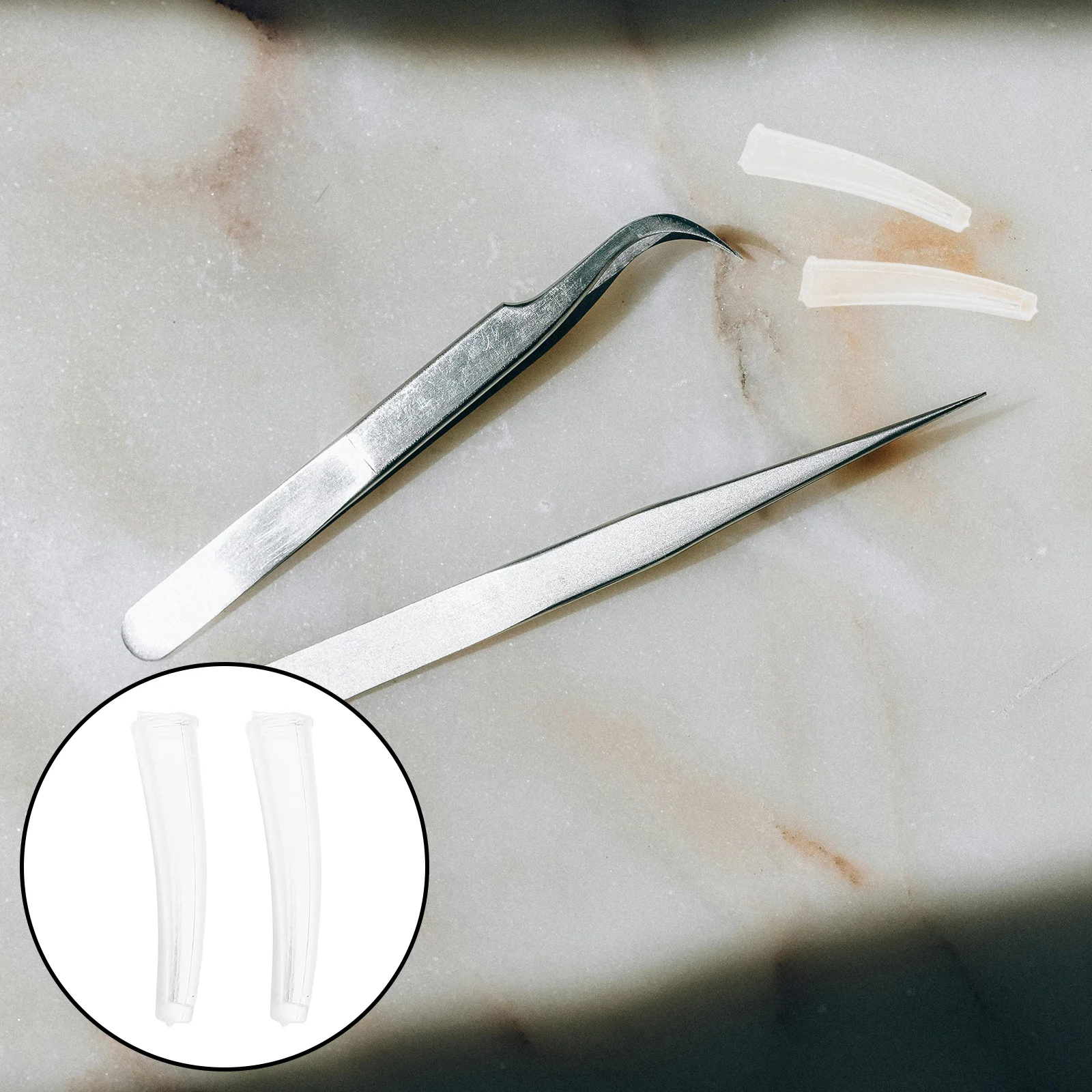 

100pcs Tweezer Tip Protectors Clear Replacement Sleeves For Eyebrow Grooming Plastic Point Cover Transparent Protective