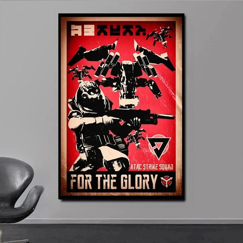 Killzone Propaganda Video Game Poster Print Canvas Painting Vintage Gaming Wall Art Picture Wall Decor for Home Room Decoration