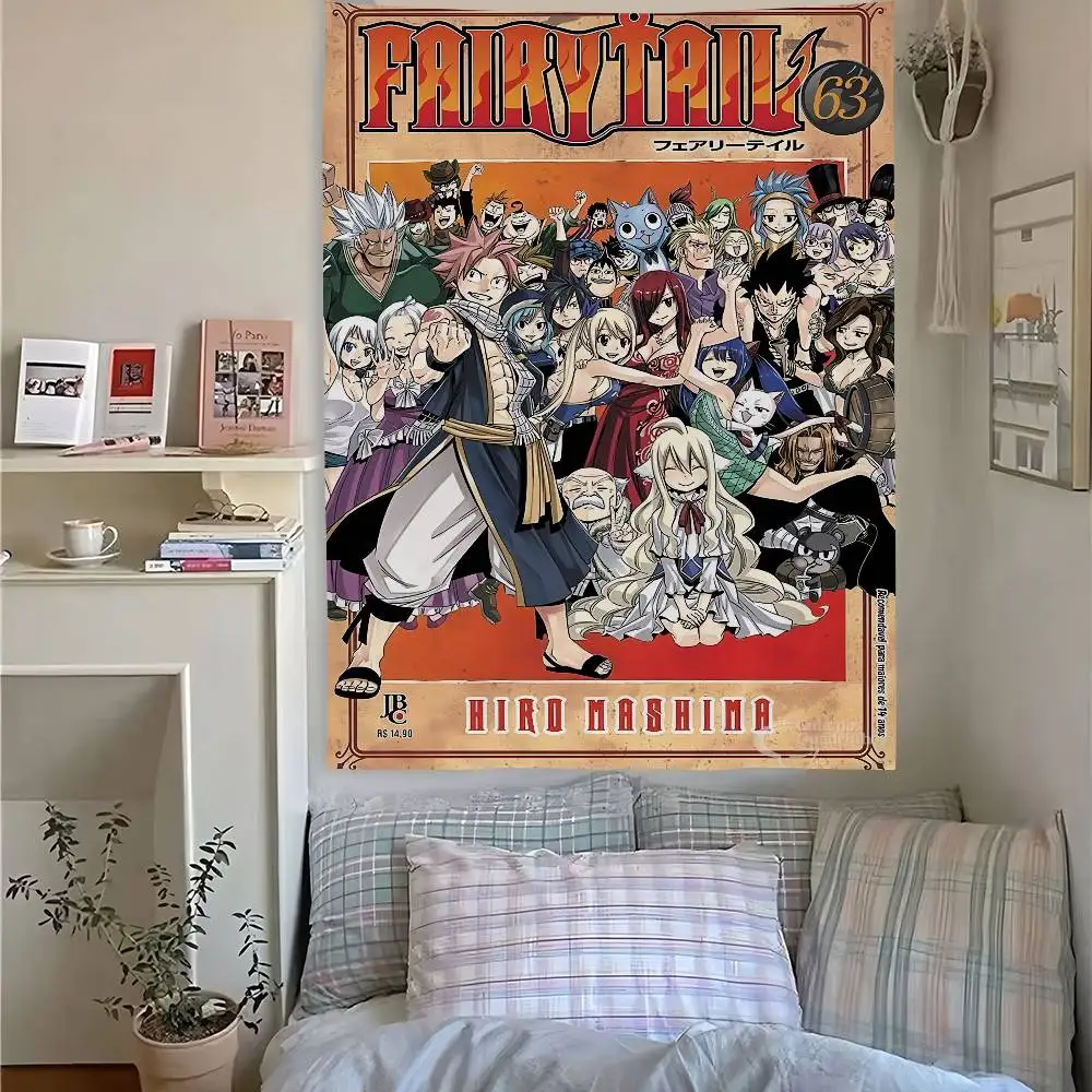 F-FairyS T-Tail Japan Anime Tapestry Bedroom Living Home Decor Bar Outdoor Festival Wall Hanging Decoration Background Banner