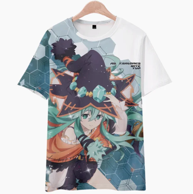 Anime DATE A LIVE Natsumi Short Sleeve T-shirt Summer Cosplay Costume Casual Student Loose Tops