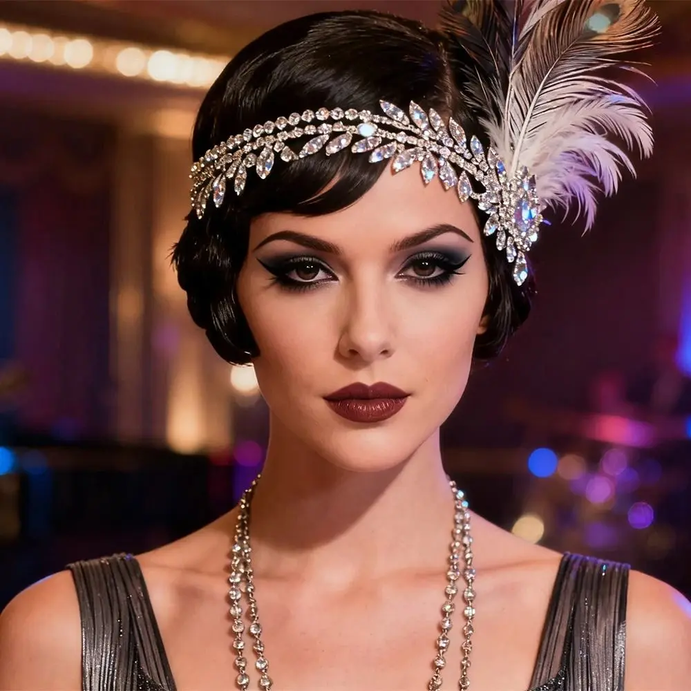 

Fashion Rhinestone Headband Head Chain Style Jewelry Head Chain Vintage Flapper Headband Performance Show