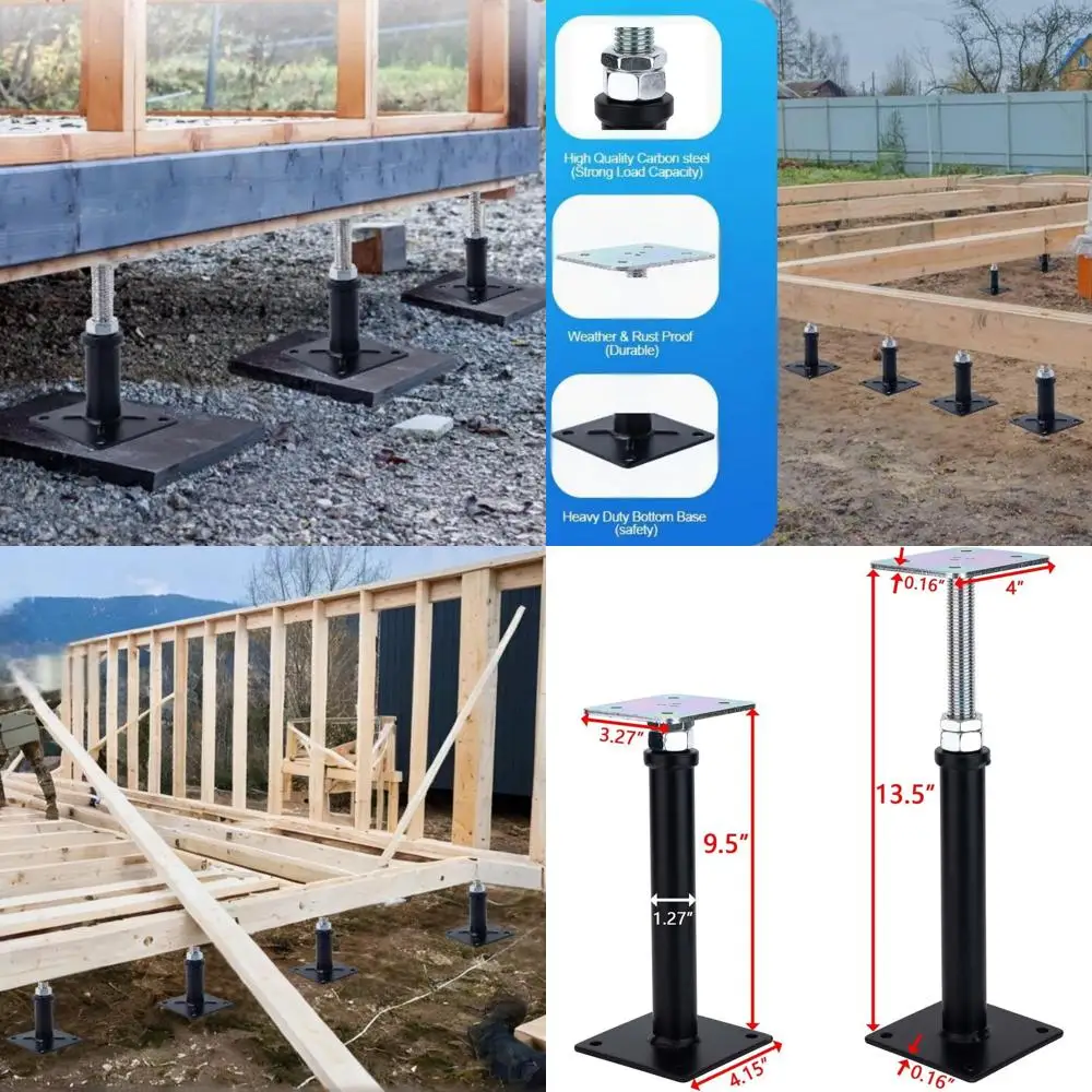 

Комплект из 4 регулируемых напольных домкратов: опора для подъема 9,5-13,5, выравнивание, выпрямление и мини-винтовые домкраты
