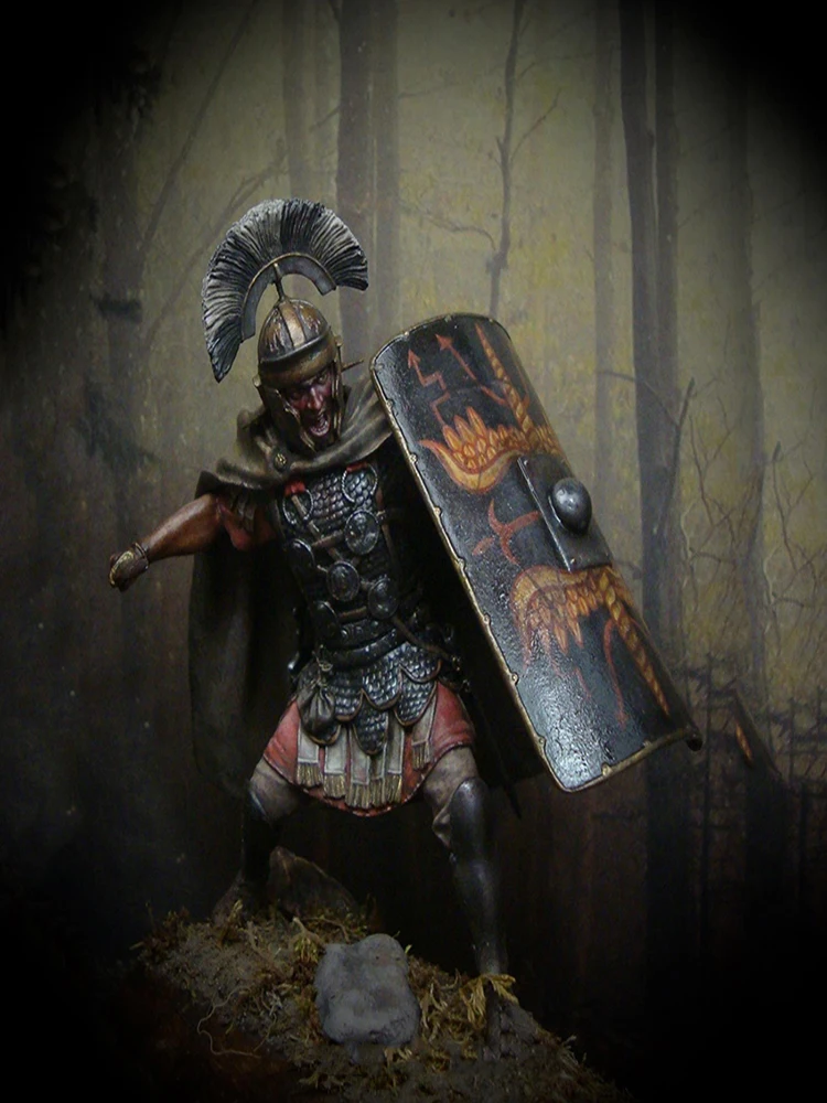 

Unassambled 1/24 ANCIENT OFFICER MAN WARRIOR STAND Resin figure miniature model kits Unpainted