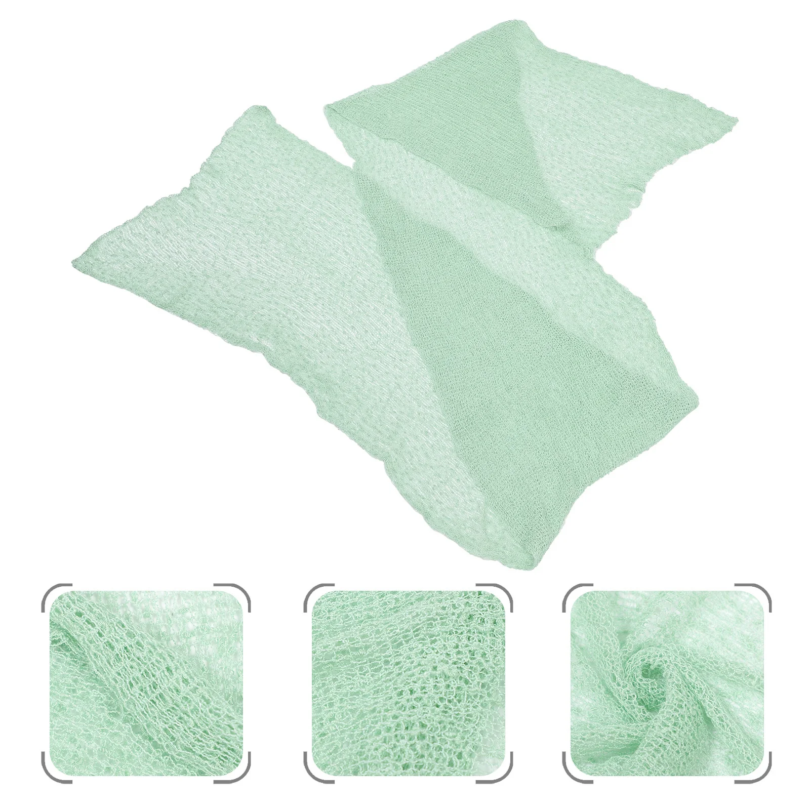Envoltório longo para recém-nascidos, verde menta, tecido elástico para fotografia de bebê, adereços de maternidade diy, cobertor decorativo