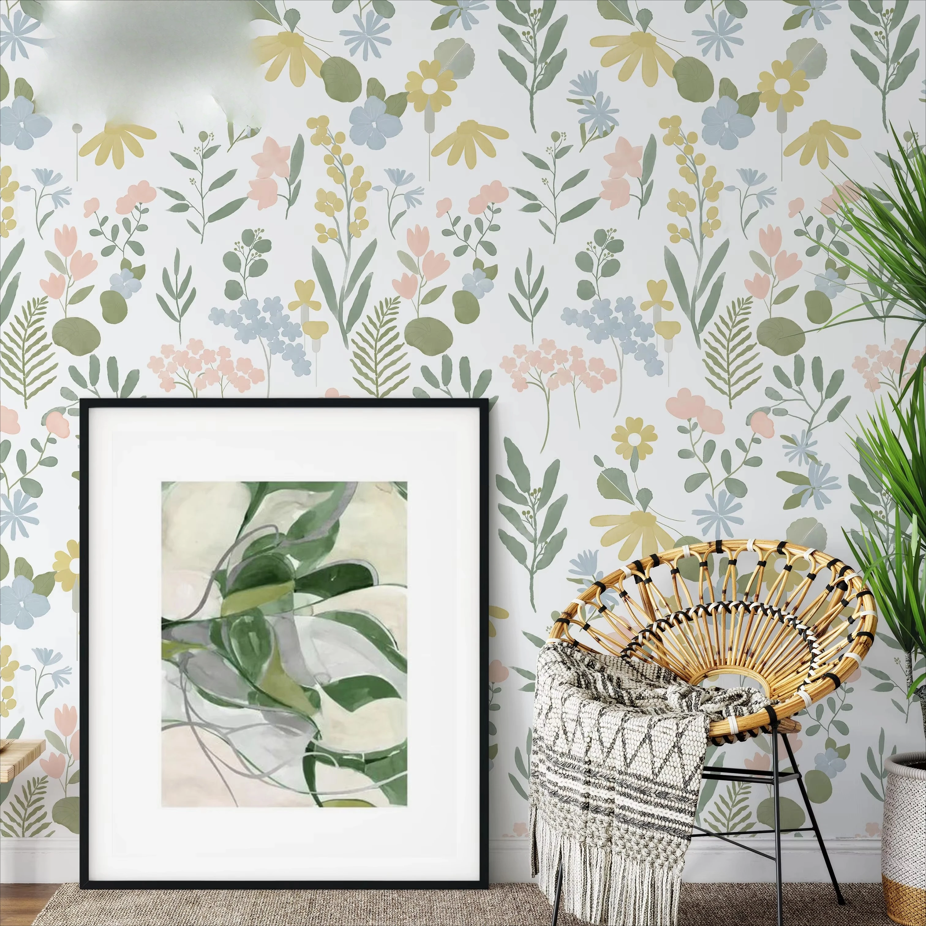 Custom Design Print Self-adhesive Peel and Stick Wallpaper Roll for Bedroom Home Decoration