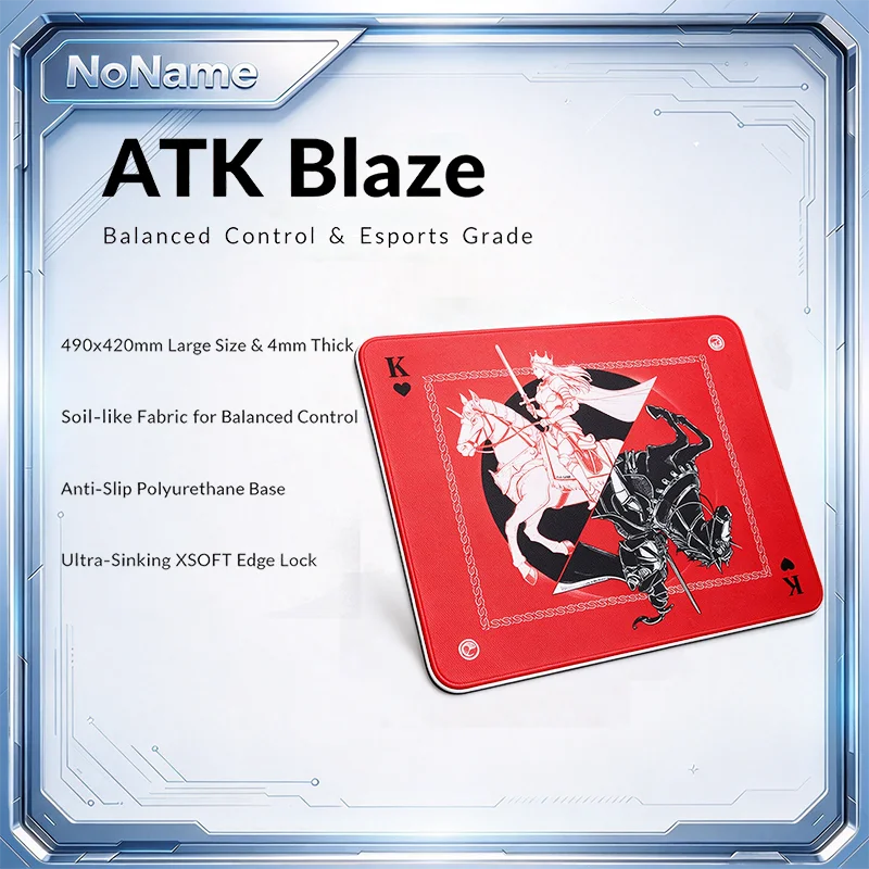ATK Brand Warhorse Theme Original Illustration Gaming Mouse Pad Ultra Fine Fiber Fabric High Density Weaving  FPS Esports Smooth
